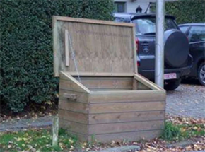 Houten container